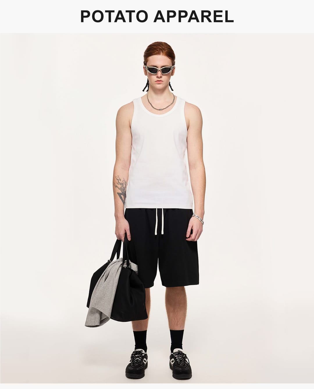 Sporty 315g Fitted Racerback Tank Top For Men – detail 8