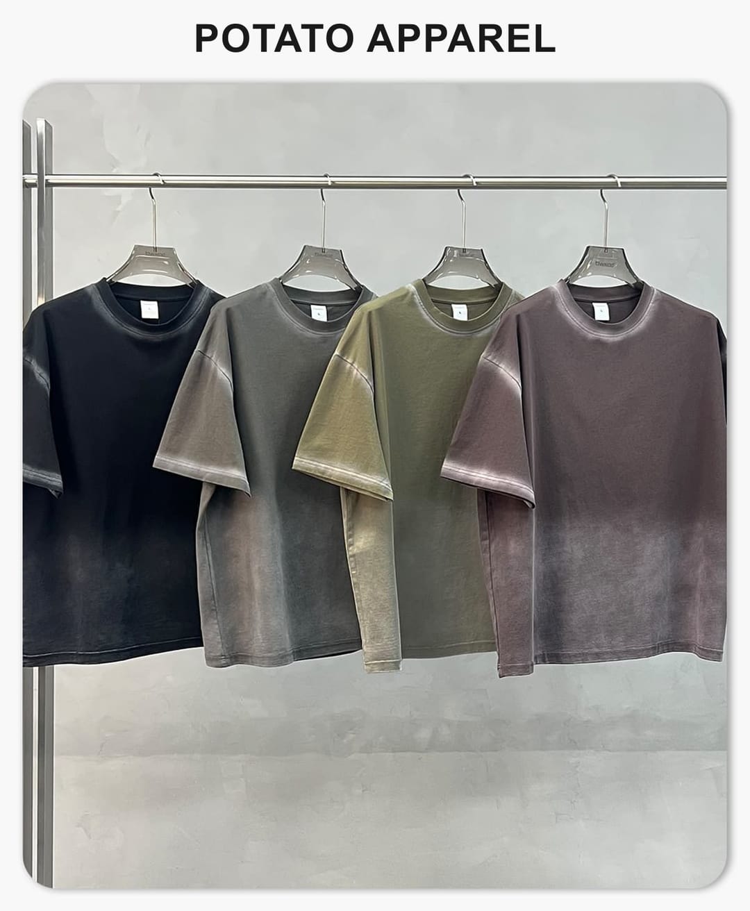 Spray Fade Washed 100% Cotton Oversized T-Shirt – detail 1