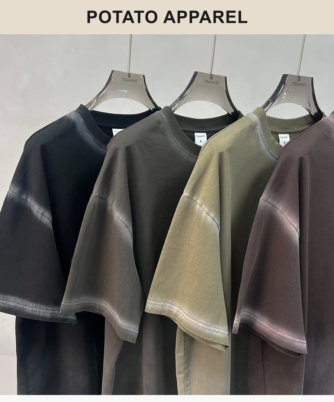 Spray Fade Washed 100% Cotton Oversized T-Shirt – detail 12