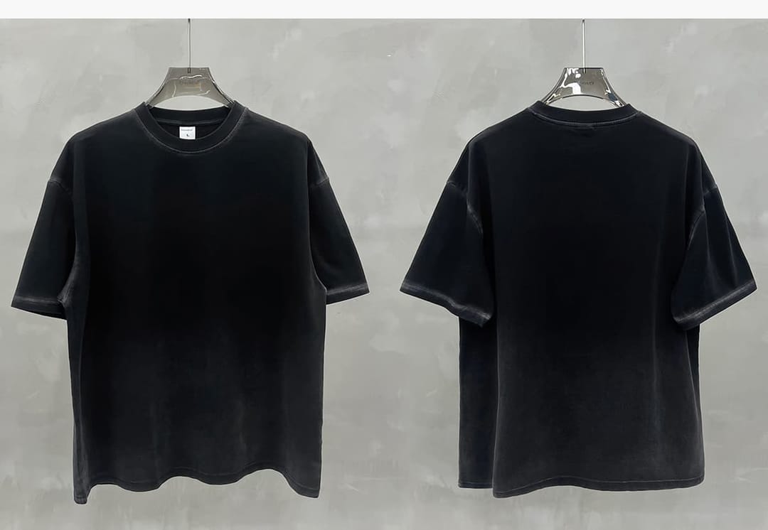 Spray Fade Washed 100% Cotton Oversized T-Shirt – detail 15