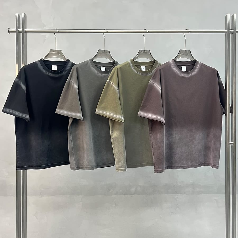Spray Fade Washed 100% Cotton Oversized T-Shirt thumbnail 2