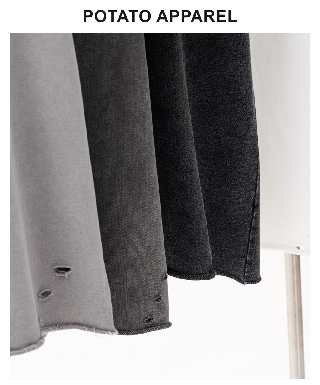 Terry 330GSM Oversized Distressed Reglan Sleeve T-Shirt – detail 12
