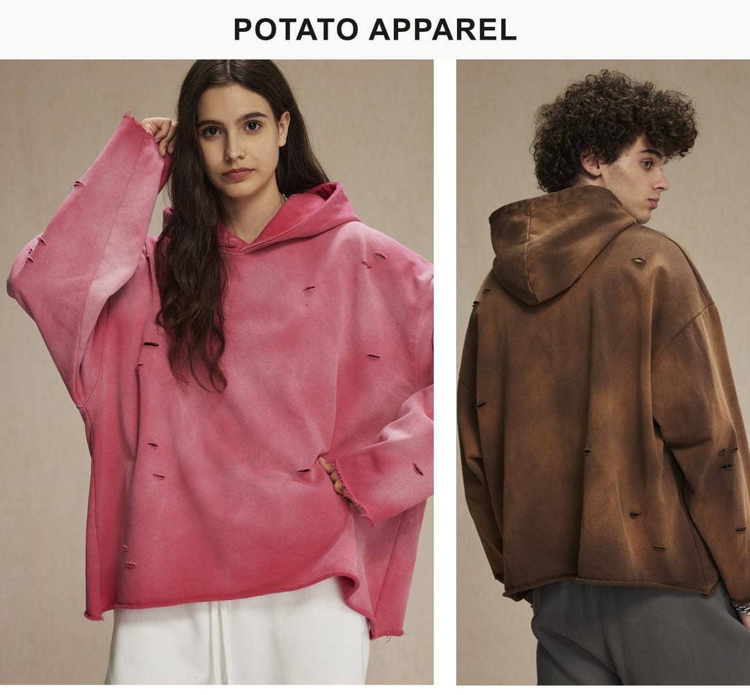 Terry 450Gsm Oversized Distressed Raw Edge Hoodie – detail 12