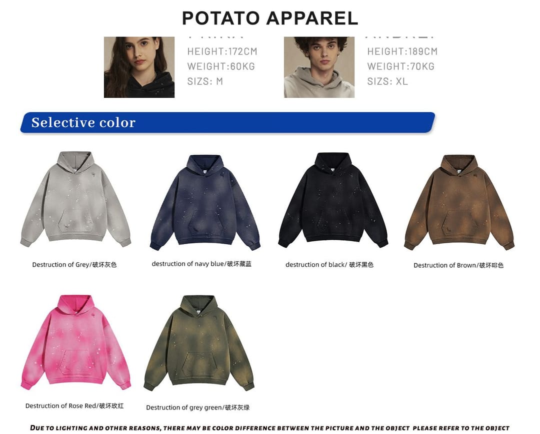 Terry 450Gsm Vintage distressed Ink Splash Hoodie – detail 2