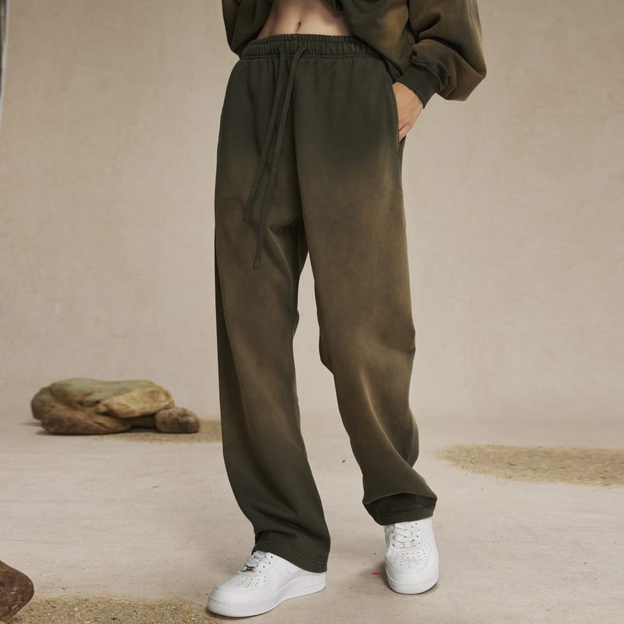 Terry 450Gsm Vintage Dyed Straight Leg Sweatpants thumbnail 3