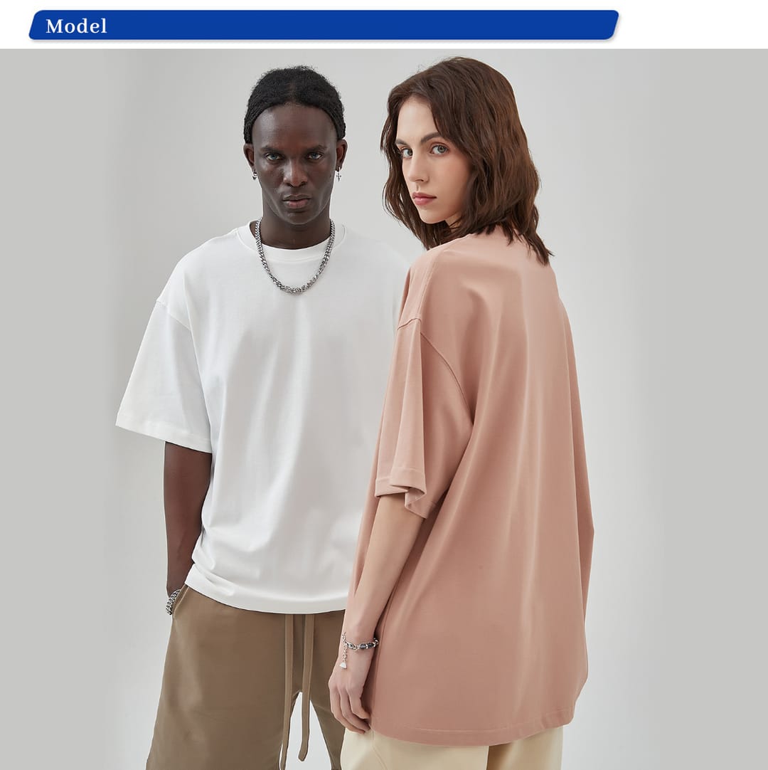 Thick 305Gsm Cotton Unisex Oversized T-Shirt – detail 10