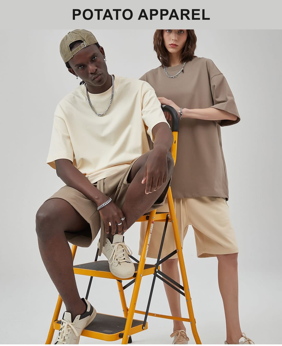 Thick 305Gsm Cotton Unisex Oversized T-Shirt – detail 12