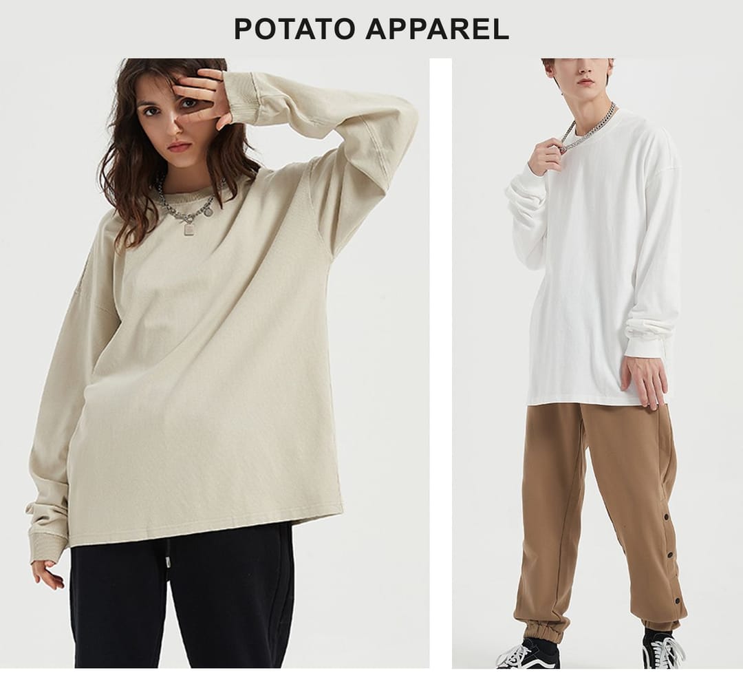 Thick 310GSM Cotton Light Wash Long Sleeve T-Shirt – detail 12