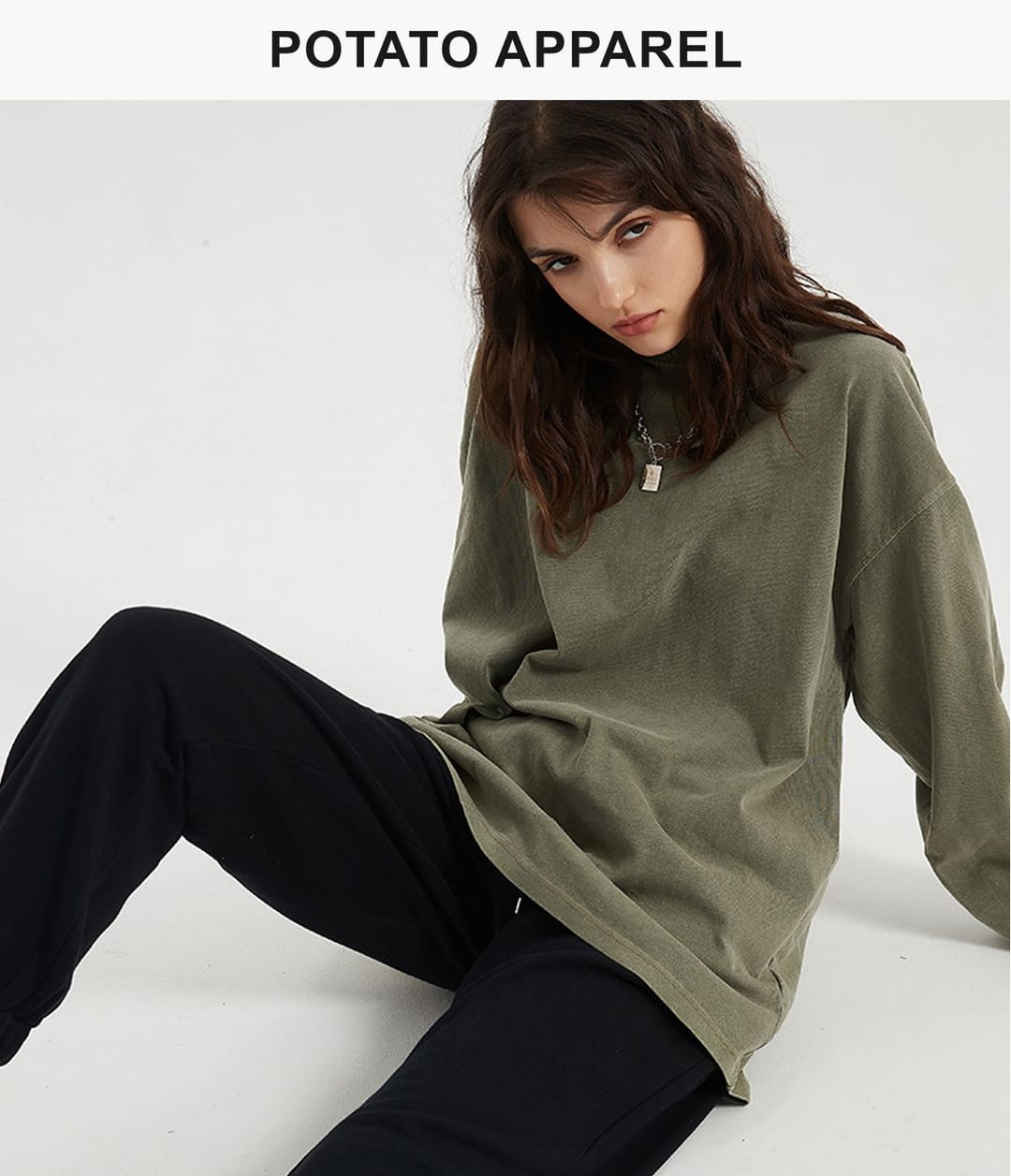 Thick 310GSM Cotton Light Wash Long Sleeve T-Shirt – detail 14