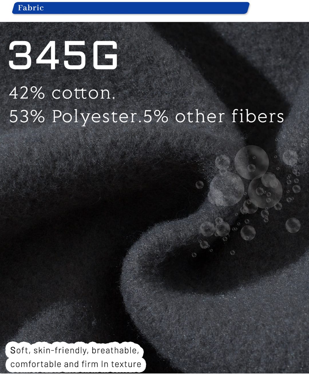 Thick 345Gsm Fleece Sweatpants for Winter – detail 4