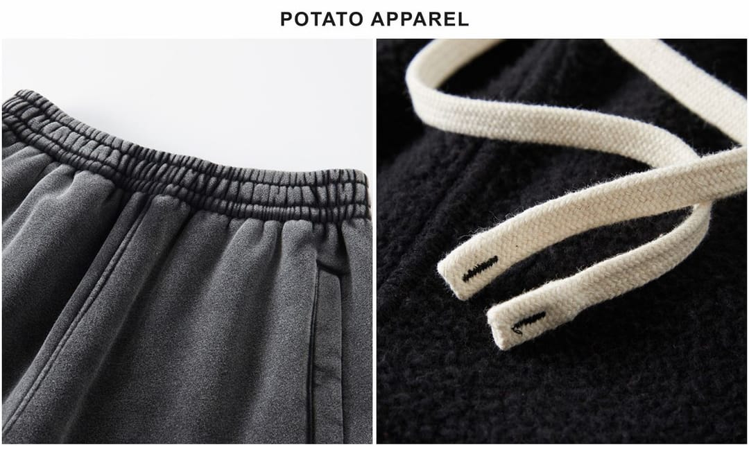 Thick 360Gsm Fleece Vintage Wash Sweatpants – detail 5