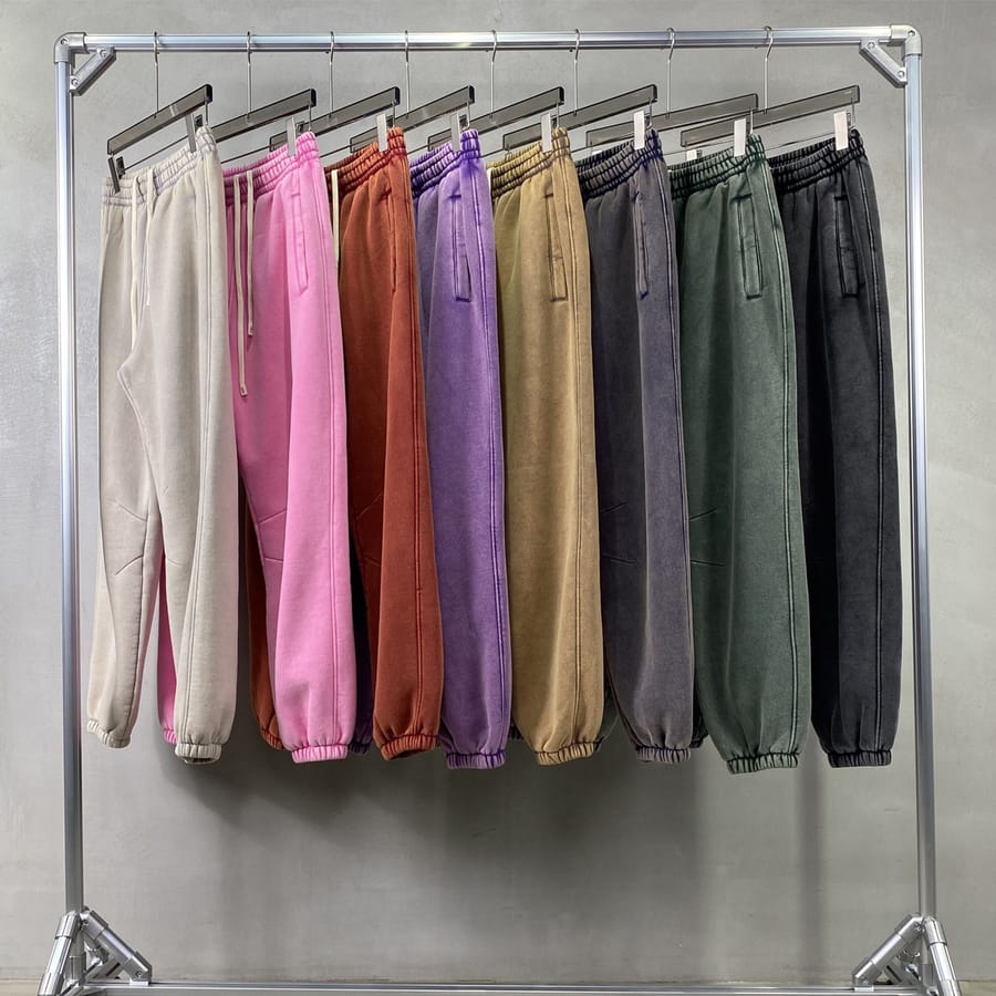 Thick 360Gsm Fleece Vintage Wash Sweatpants