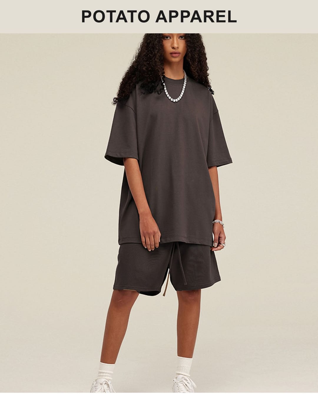 Thick 440GSM Basic Loose Fit Unisex Shorts – detail 13