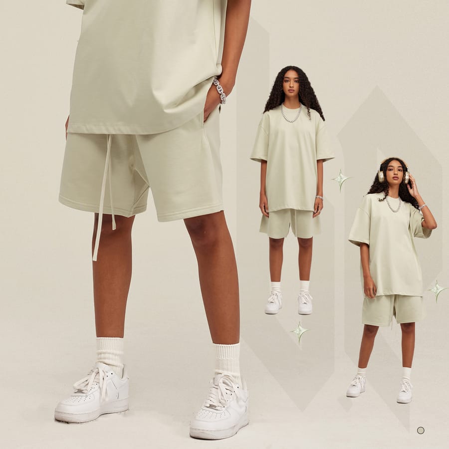 Thick 440GSM Basic Loose Fit Unisex Shorts thumbnail 3