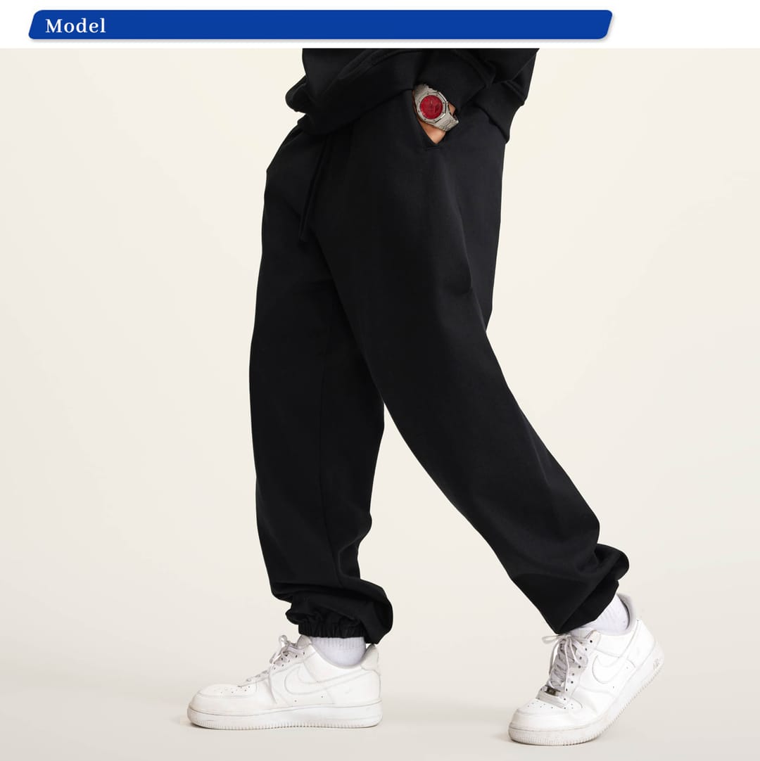 Thick 440Gsm Brushed Cotton Terry Sweatpants – detail 10