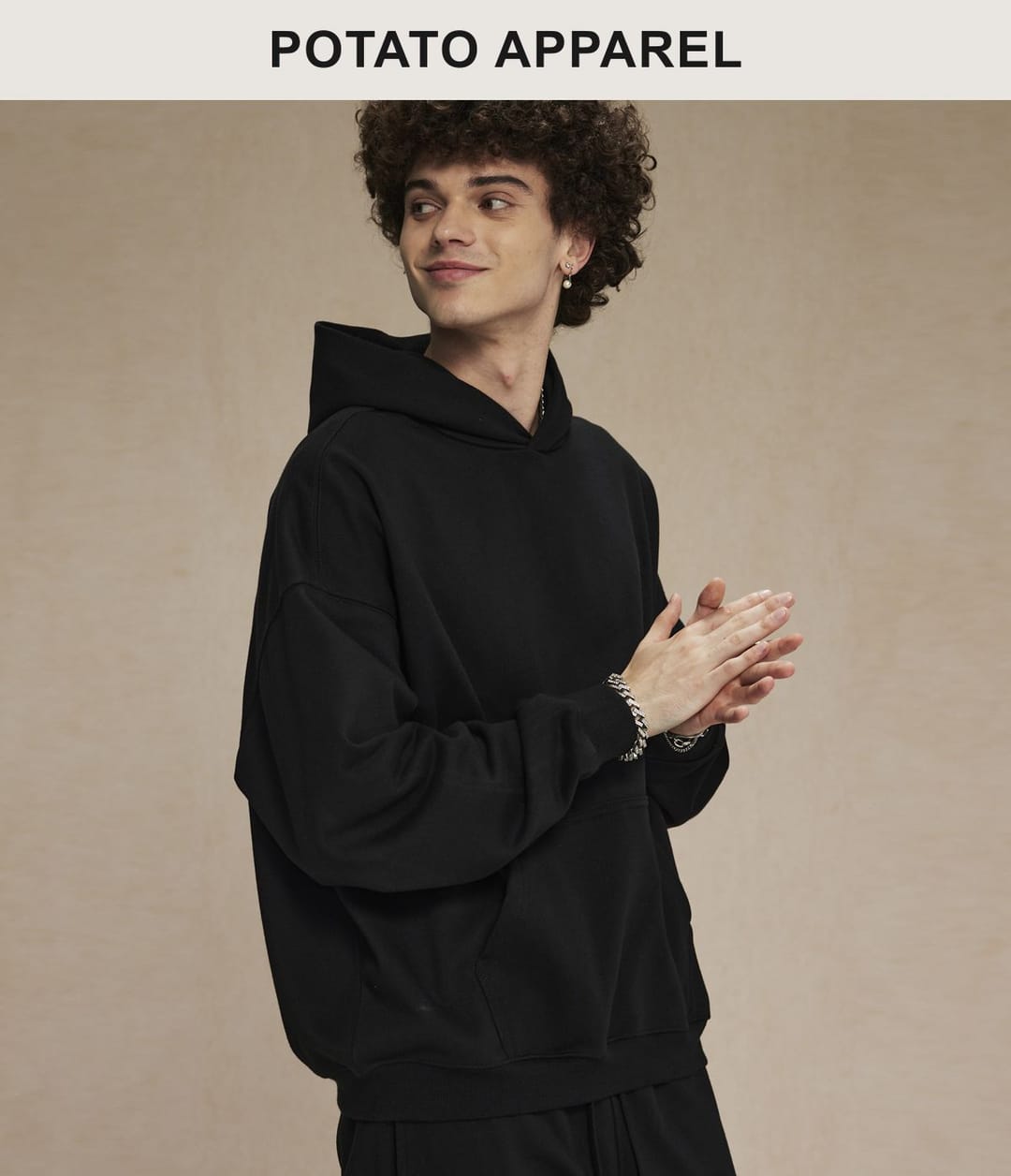 Thick Brushed Cotton Terry 430Gsm Oversized Hoodie – detail 15