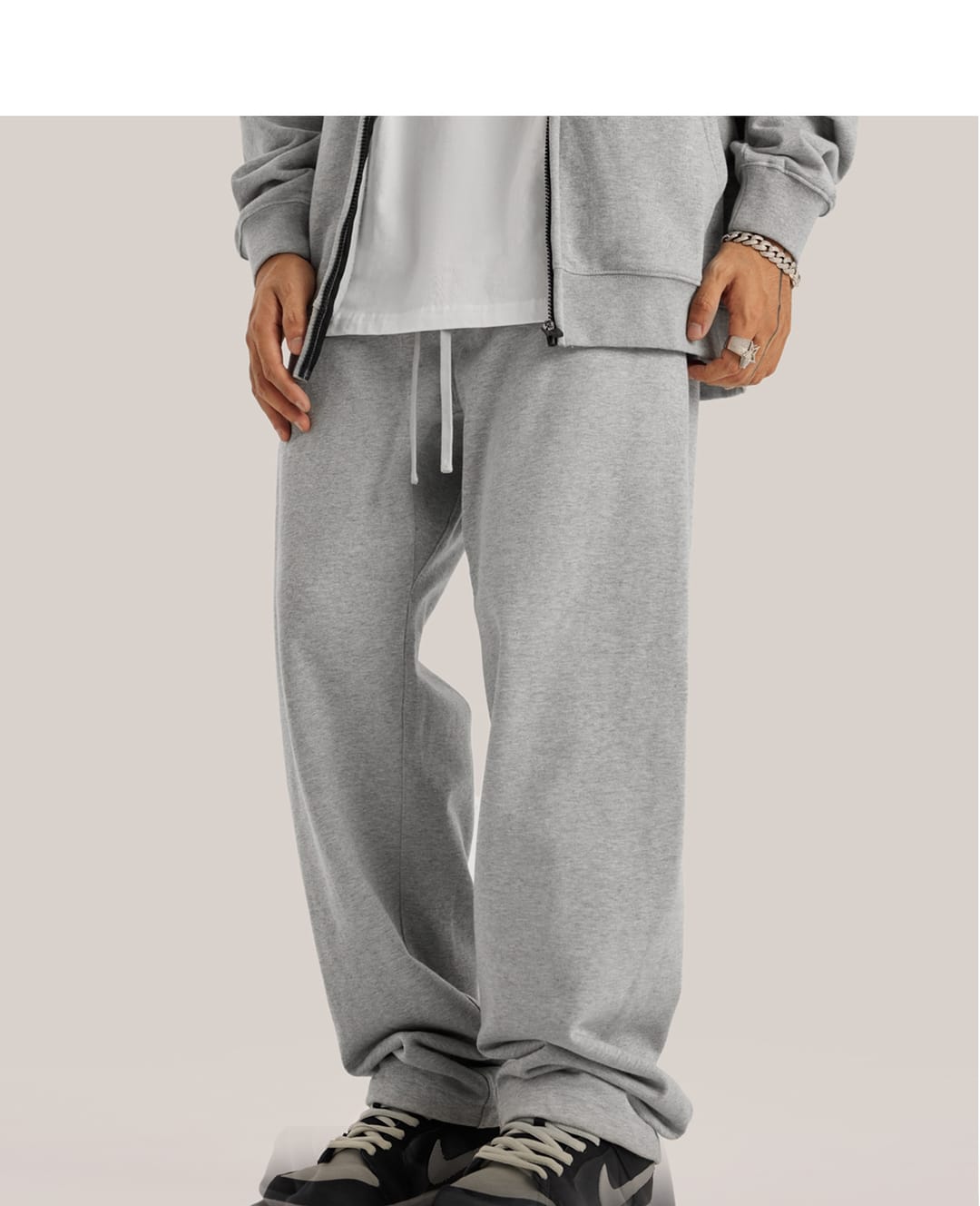 Thick Brushed Cotton Terry 445Gsm Straight Leg Sweatpants – detail 10