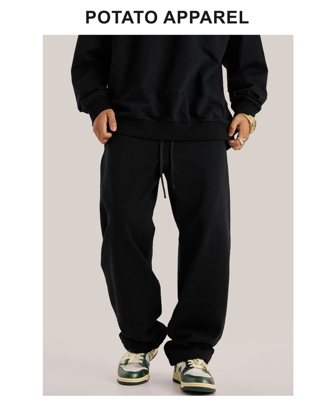 Thick Brushed Cotton Terry 445Gsm Straight Leg Sweatpants – detail 13
