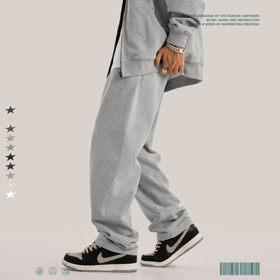 Thick Brushed Cotton Terry 445Gsm Straight Leg Sweatpants thumbnail 2