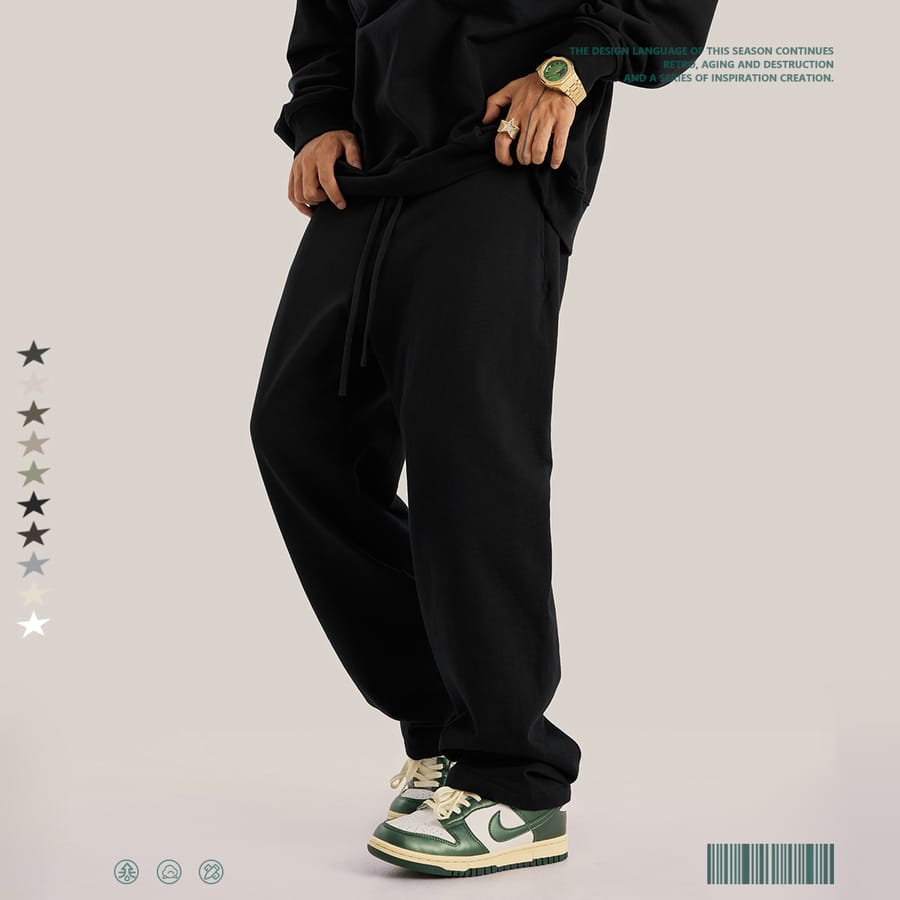 Thick Brushed Cotton Terry 445Gsm Straight Leg Sweatpants thumbnail 4