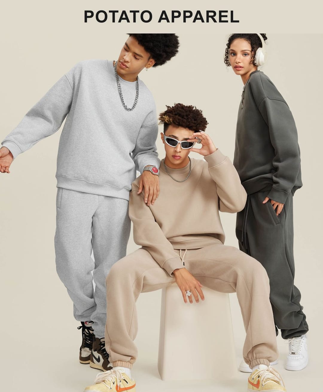 Thick Fleece 345Gsm Oversized Plain Sweatshirt – detail 12