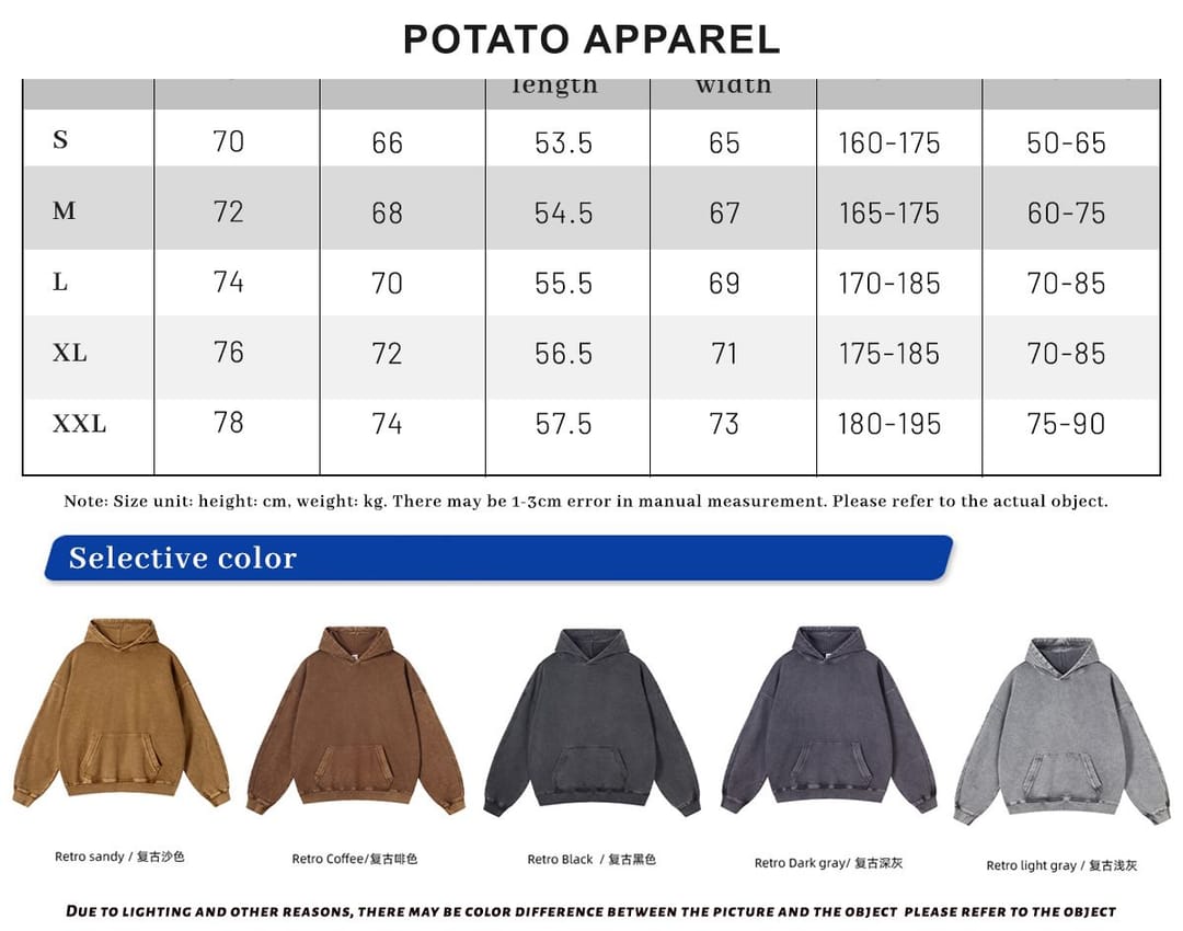 Thick French Terry 420Gsm Vintage Wash Hoodie – detail 2