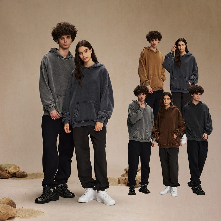 Thick French Terry 420Gsm Vintage Wash Hoodie