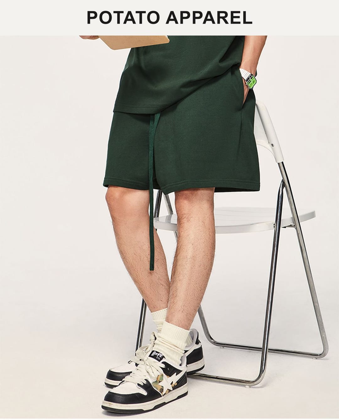 Thick Heavy Basic Shorts Street Trendy 425GSM – detail 10