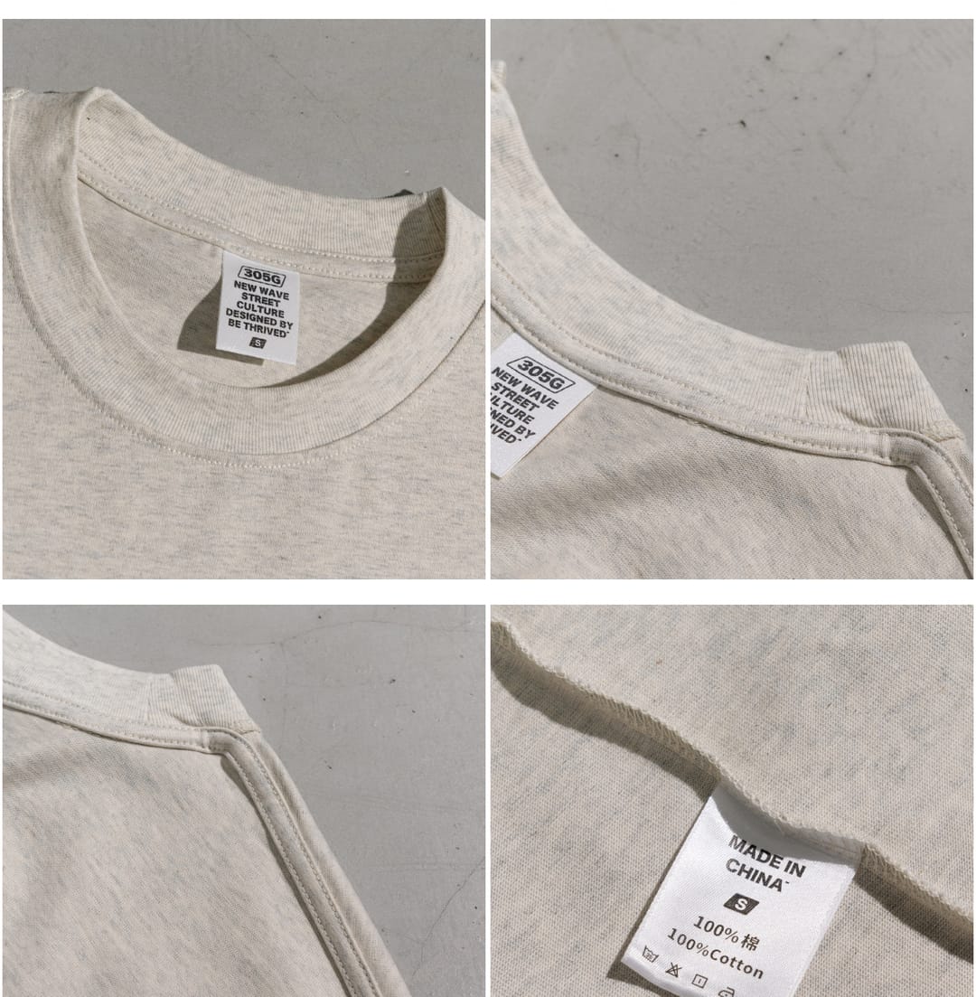 Thick Oversized Fashion Streetwear T-Shirt 305GSM – detail 5
