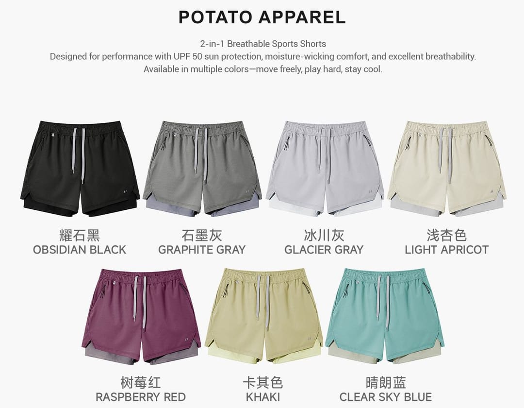 UPF50 Quick Dry Sports Shorts with Lining – detail 3