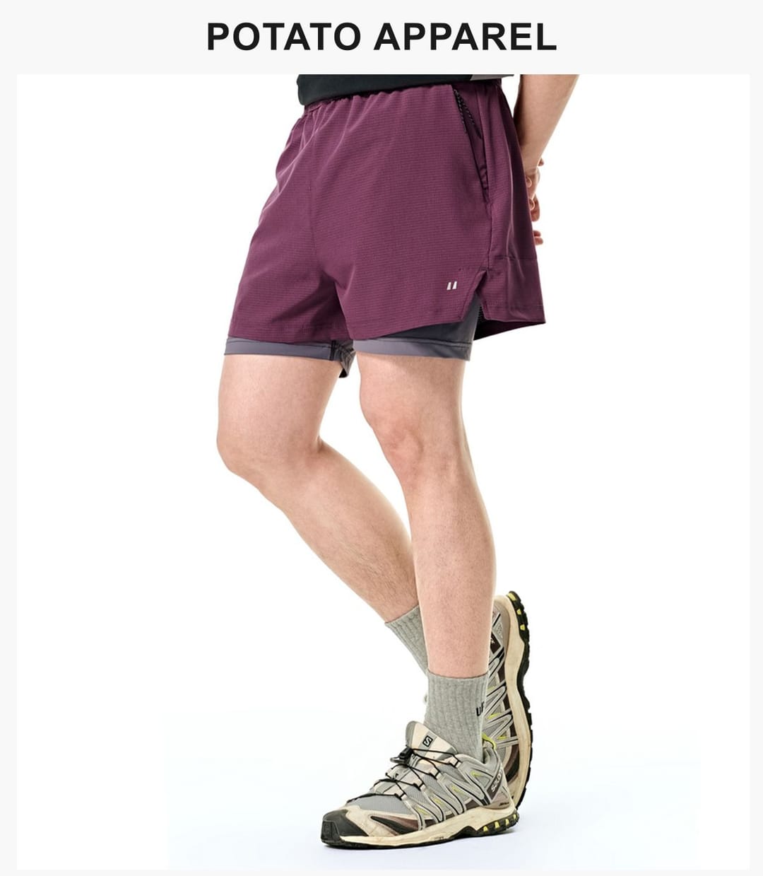 UPF50 Quick Dry Sports Shorts with Lining – detail 9