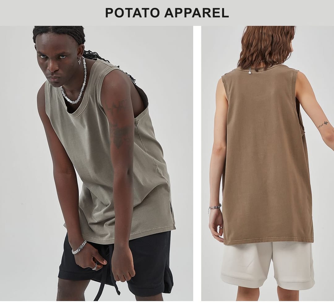 Vintage Washed 275gsm Summer Unisex Fashion Vest – detail 11