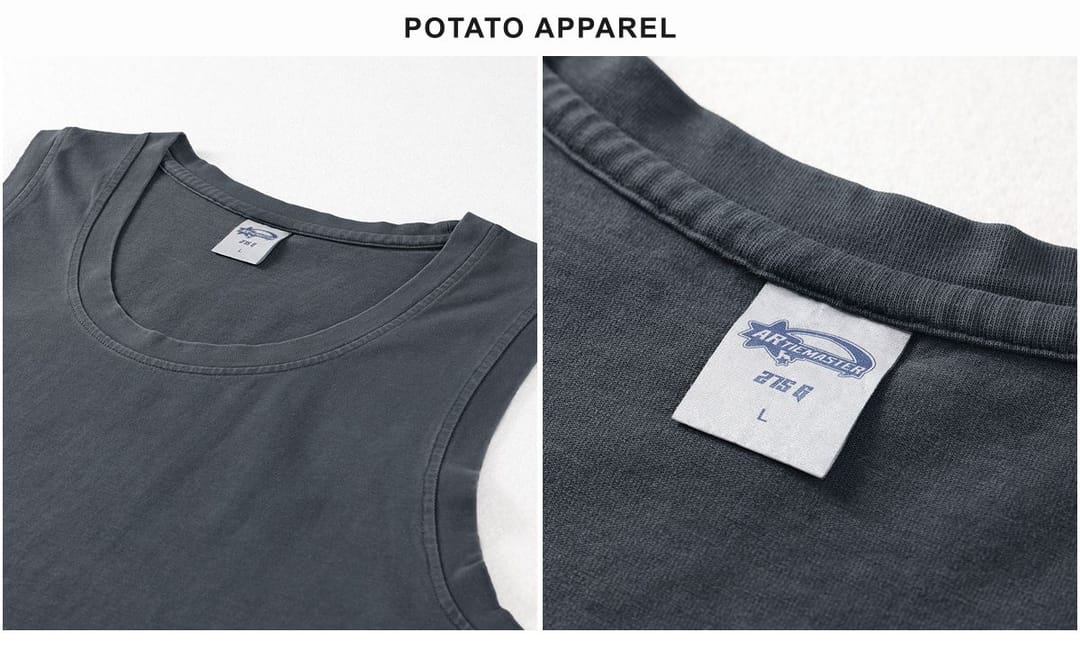 Vintage Washed 275gsm Summer Unisex Fashion Vest – detail 5