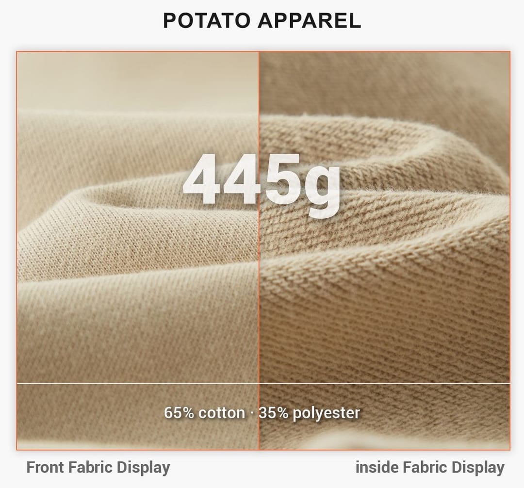 # W0071 Thick Heavy Cotton Terry Solid Oversized Hoodie 440Gsm – detail 11