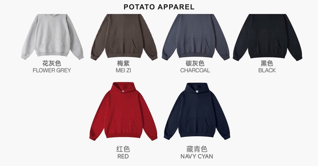 # W0071 Thick Heavy Cotton Terry Solid Oversized Hoodie 440Gsm – detail 4