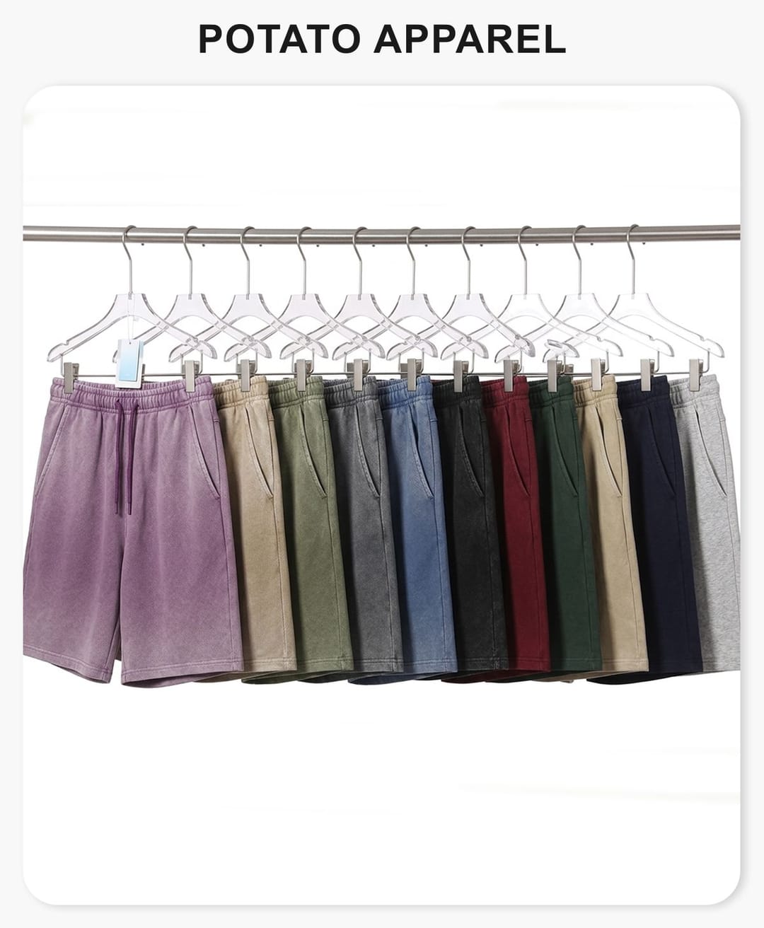 Waffle 270G Vintage Wash Distressed Shorts – detail 1