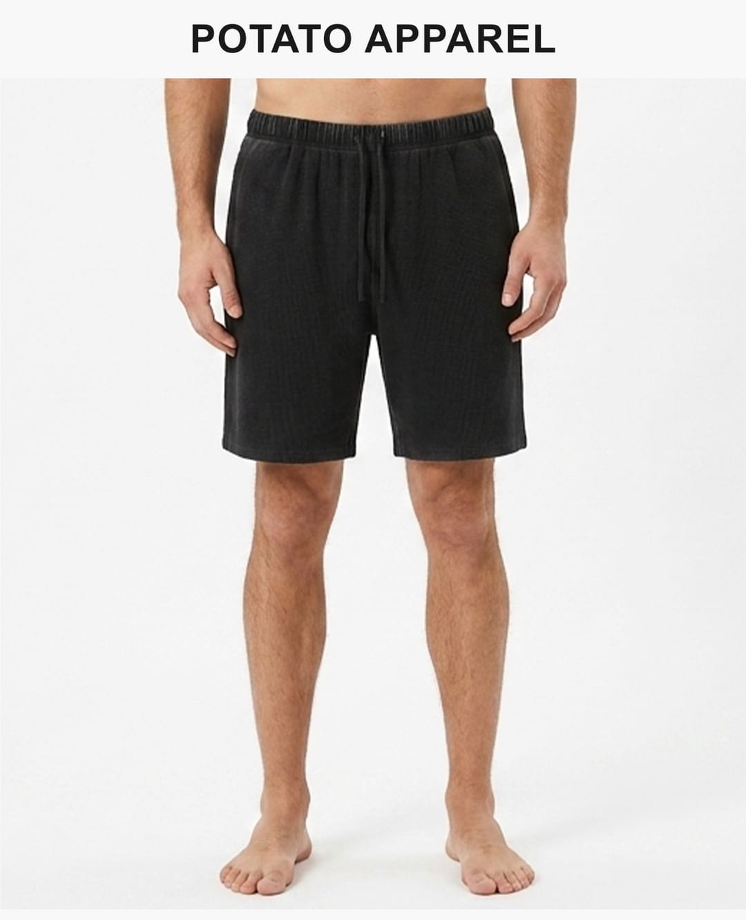 Waffle 270G Vintage Wash Distressed Shorts – detail 7
